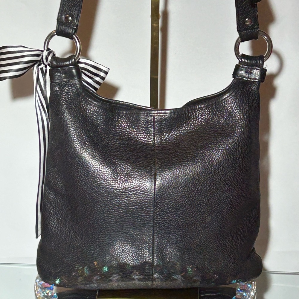 Coach Black Leather Bag bow not included. - Picture 2 of 16